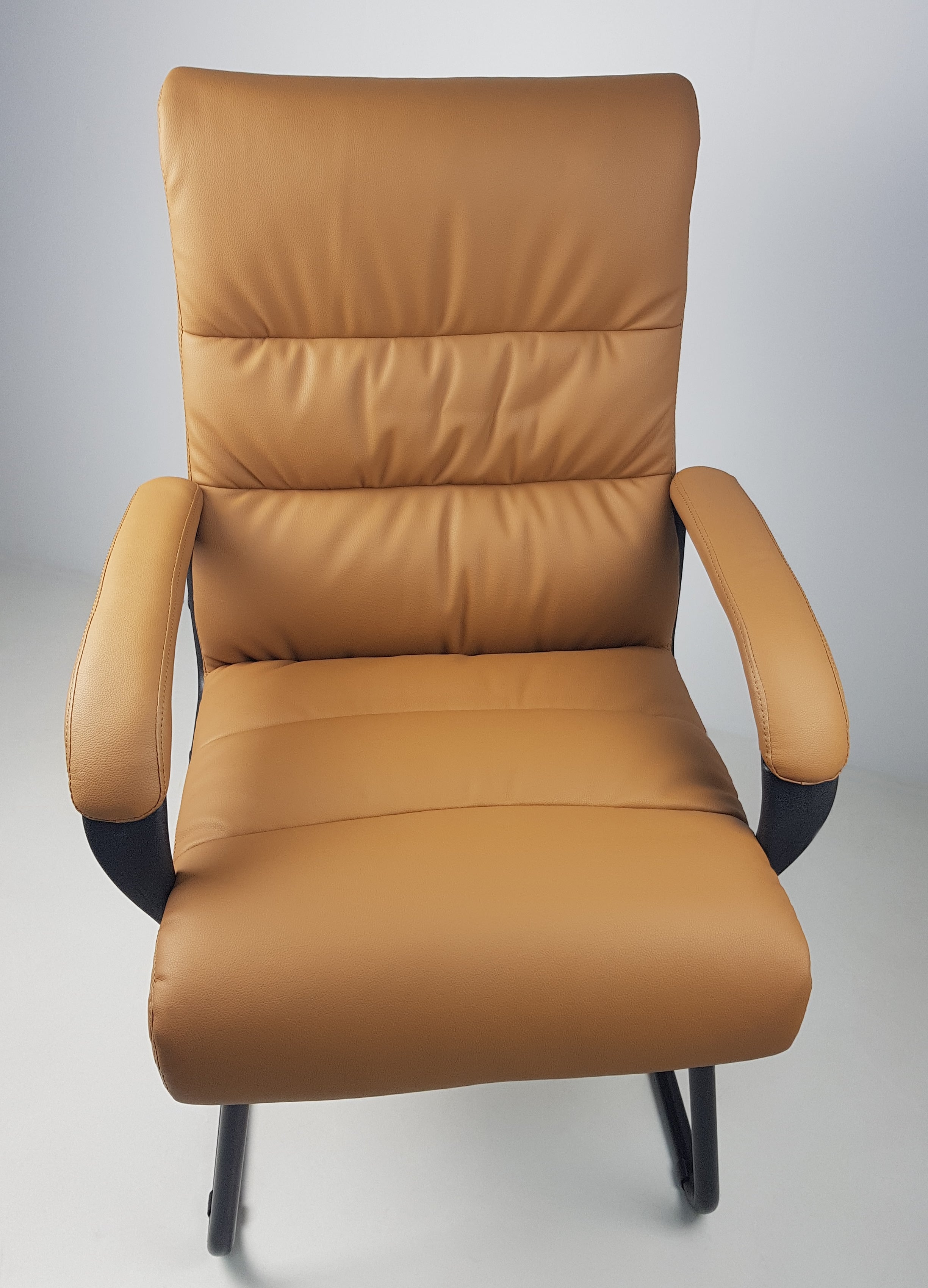 Soft Padded Visitor Office Chair in Beige - CHA-K35-2